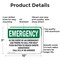 Signmission In The Event Of An Use Phone To, 10 in W x Rectangle, Aluminum OS-2PACK-EM-A-710-L-10397 - alternate 6